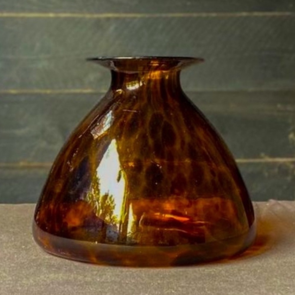 Maestri Vetrai Tortoiseshell Handblown Glass Vase